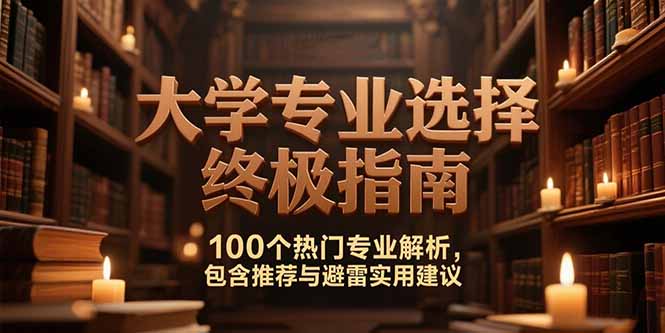 付费文：大学专业选择终极指南,100个热门专业解析,包含推荐与避雷实用建议-米创网