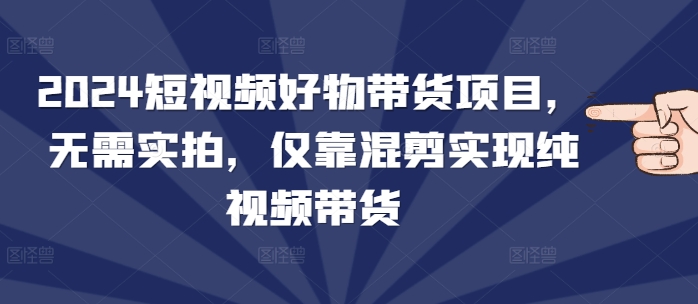 2024短视频好物带货项目，无需实拍，仅靠混剪实现纯视频带货-米创网
