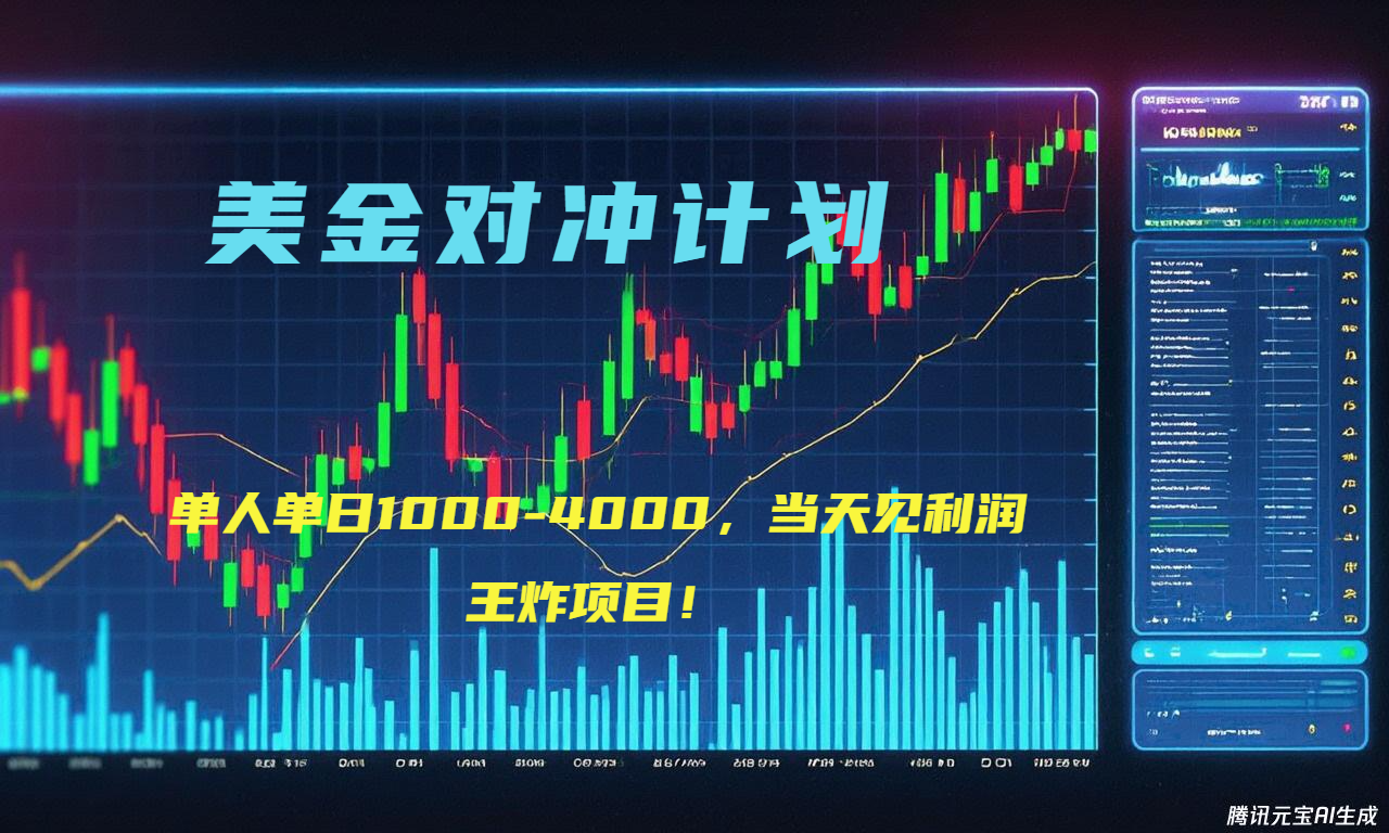 2025年最暴力项目“美金先登计划”最新最强对冲战法，每日实际收益1K-4K-米创网