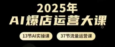 2025年AI爆店运营大课，13节AI实操课+37节流量运营课-米创网