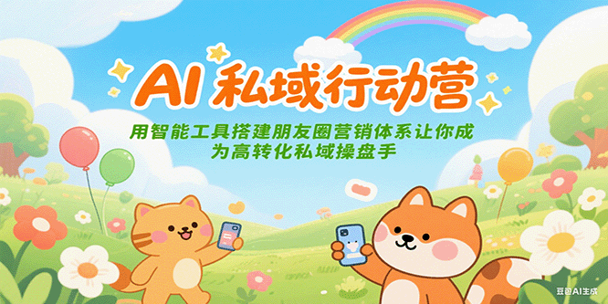 AI私域行动营：用智能工具搭建朋友圈营销体系让你成为高转化私域操盘手-米创网