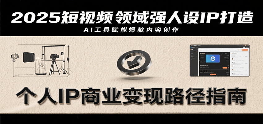 2025短视频领域强人设IP打造，结合爆款案例与AI工具应用，从个人出镜到商业成交转化-米创网
