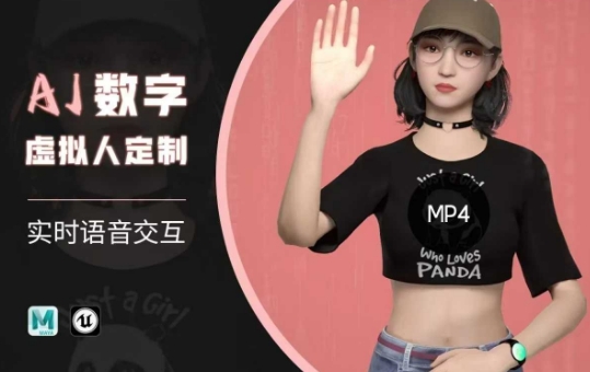 Ai数字人虚拟(智能体)实时语音交互特训营，​自行定制超写实角色AI数字人交互技术-米创网