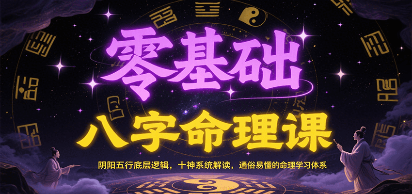 零基础八字命理课：阴阳五行底层逻辑，十神系统解读，通俗易懂的命理学习体系-米创网