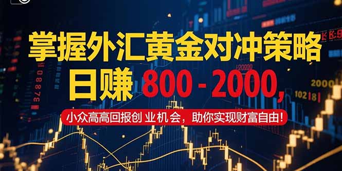 掌握外汇黄金对冲策略，日赚 800 – 2000，小众高回报创业机会，助你实…-米创网