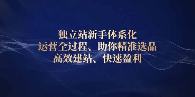 独立站新手体系化 运营全过程，助你精准选品、高效建站、快速盈利-米创网