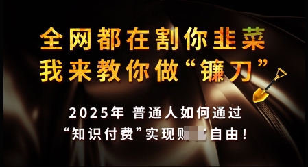 知识付费如何做到月入过W+，2025我来教你做“镰刀”【揭秘】-米创网