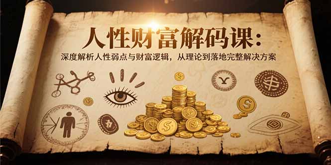 人性财富解码课6.0：深度解析人性弱点与财富逻辑，理论到落地完整解决方案-米创网