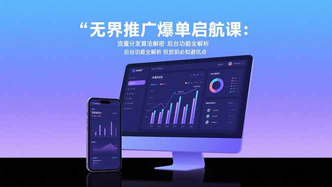 无界推广爆单启航课：流量分发算法解密 后台功能全解析 投放前必知避坑点-米创网