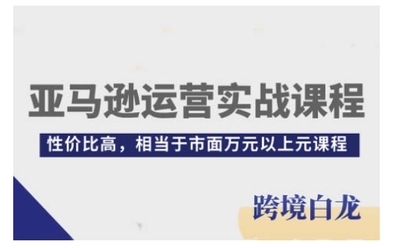 亚马逊运营实战课程，亚马逊从入门到精通，性价比高，相当于市面万元以上元课程-米创网