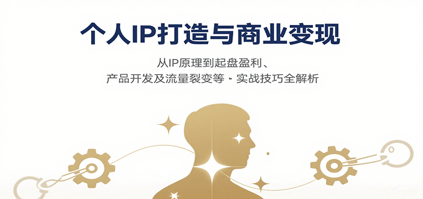 个人IP打造与商业变现，从IP原理到起盘盈利、产品开发及流量裂变等实战技巧全解析-米创网