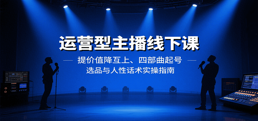 运营型主播线下课：提价值降互上、四部曲起号、选品与人性话术实操指南-米创网