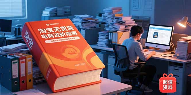 淘宝无货源电商进阶指南，包含新人课、进阶课，配套资料，蓝海选品等-米创网