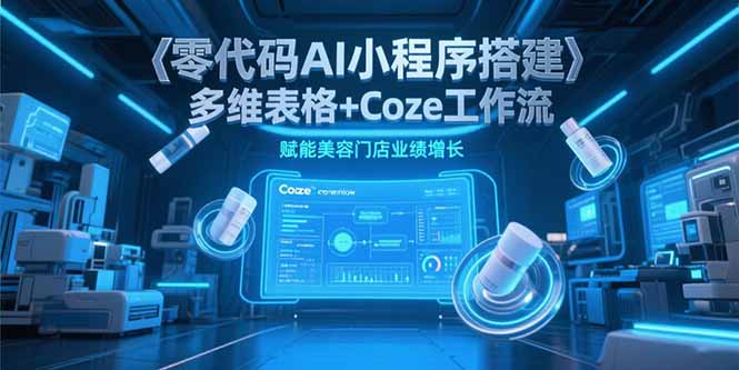 零代码AI小程序搭建，多维表格+Coze工作流，赋能美容门店业绩增长-米创网