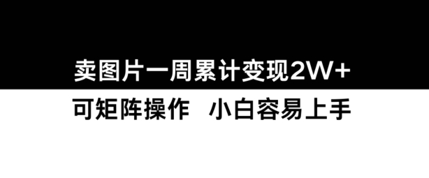 小红书【卖图片】一周累计变现2W+小白易上手-米创网