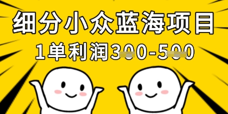 细分小众蓝海项目，一单利润3张，每月收入稳定过1w+-米创网