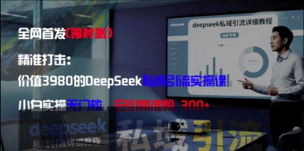 精准打击：价值3980的DeepSeek私域引流实操课，小白实操无门槛，日引精准粉300+-米创网