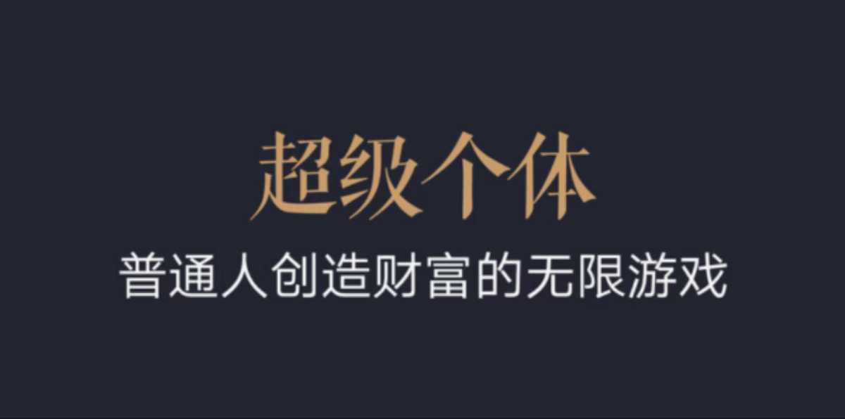 超级个体：2024-2025翻盘指南，普通人创造财富的无限游戏-米创网