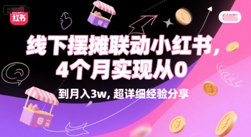 线下摆摊联动小红书，4 个月实现从 0 到月入3w，超详细经验分享-米创网