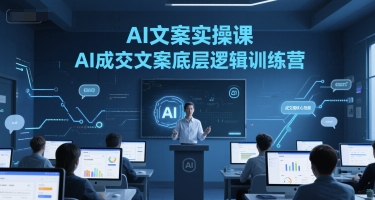 AI文案实操课，AI成交文案底层逻辑训练营-米创网
