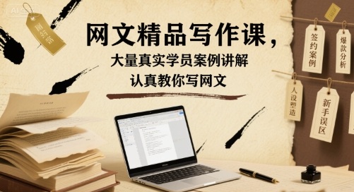 网文精品写作课，大量真实学员案例讲解，认真教你写网文-米创网