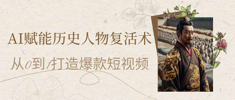 AI赋能历史人物复活术：从0到1打造爆款短视频-米创网