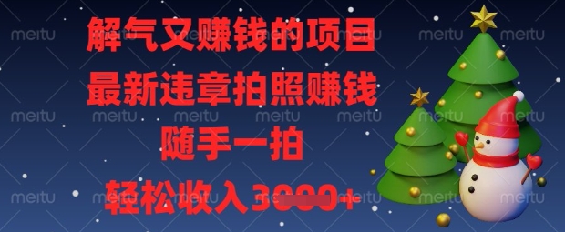 解气又挣钱的项目，最新违章拍照挣钱，随手一拍，轻松收入数张【揭秘】-米创网