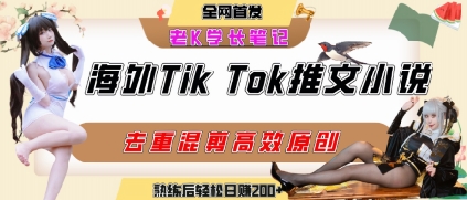 海外tiktok小说推文暴力项目，高停留率，高转化率，上手后一天搞顿饭钱不是问题-米创网