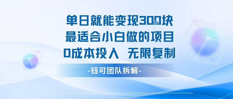 单日就能变现3张最适合小白做的项目0成本投入 无限复制-米创网