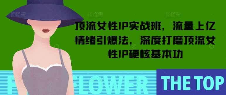 顶流女性IP实战班，流量上亿情绪引爆法，深度打磨顶流女性IP硬核基本功-米创网