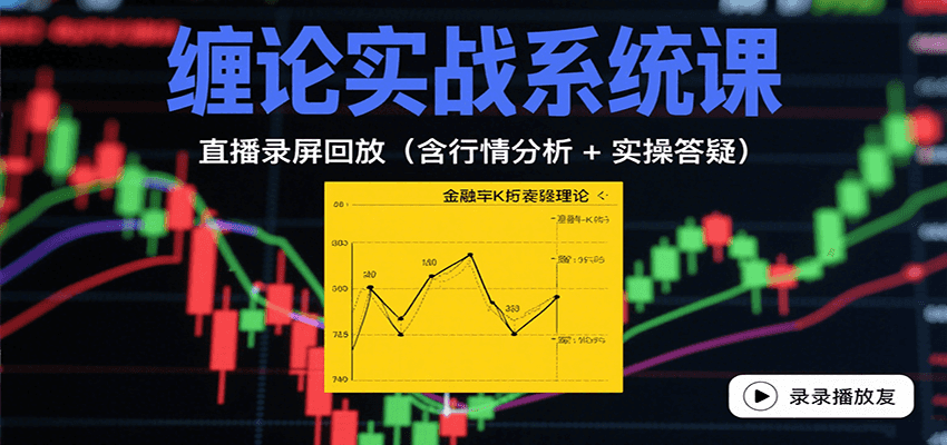 缠论实战系统课：直播录屏回放(含行情分析 + 实操答疑(更新8月)-米创网
