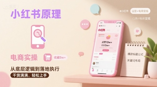 小红书原理以及详细实操流程，小红书电商教程-米创网