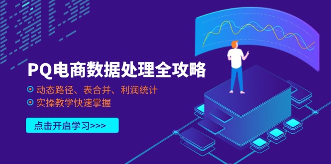 PQ电商数据处理全攻略，动态路径、表合并、利润统计，实操教学快速掌握-米创网