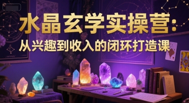 水晶玄学实操营：从兴趣到收入的闭环打造课-米创网