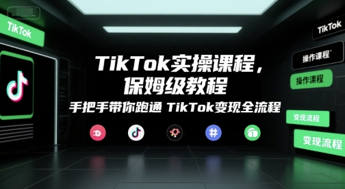 TikTok实操课程，保姆级教程，手把手带你跑通TikTok变现全流程-米创网