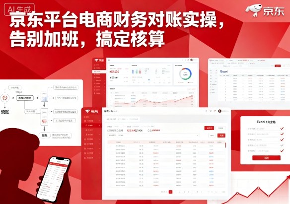 京东平台电商财务对账实操，告别加班，搞定核算-米创网