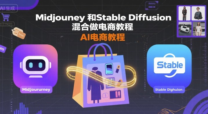 Midjourney和Stable Diffusion混合做电商教程-ai电商教程-米创网