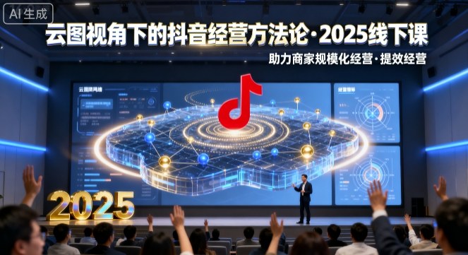 云图视角下的抖音经营方法论，2025线下课，助力商家规模化经营，提效经营(录音+字幕)-米创网