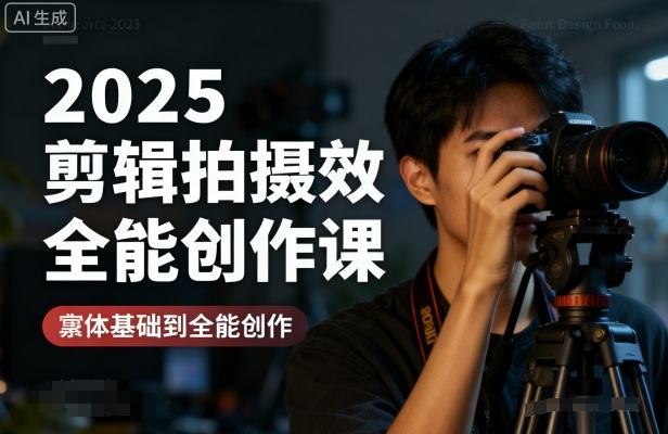 2025剪辑拍摄特效全能创作课，零基础到全能创作-米创网