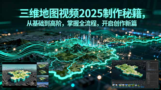 三维地图视频2025制作秘籍，从基础到高阶，掌握全流程，开启创作新篇-米创网