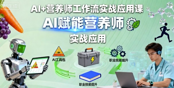 AI+营养师工作流实战应用课，AI赋能营养师-米创网