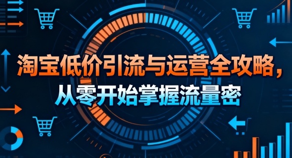 淘宝低价引流与运营全攻略，从零开始掌握流量密码-米创网
