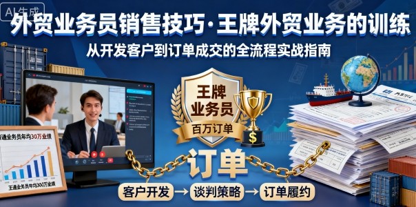 外贸业务员销售技巧，王牌外贸业务的训练-米创网