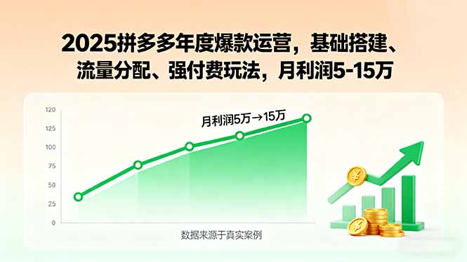 2025拼多多年度爆款运营，基础搭建、流量分配、强付费玩法，月利润5-15万-米创网