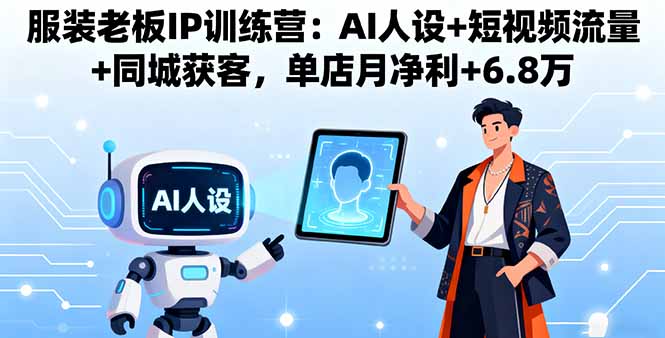 服装老板IP训练营：AI人设+短视频流量+同城获客，单店月净利+6.8万-米创网