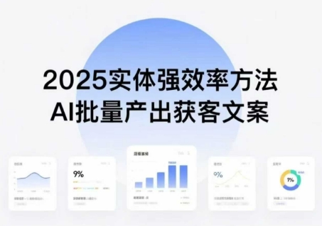 实体强效率方法：AI批量产出获客文案，2025年普通人拥抱AI，实现实体创收-米创网