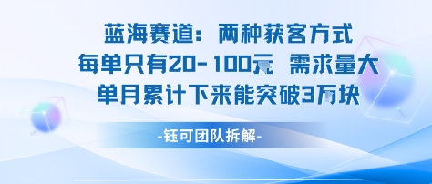 蓝海赛道：需求量大 单月累计下来能突破3W-米创网
