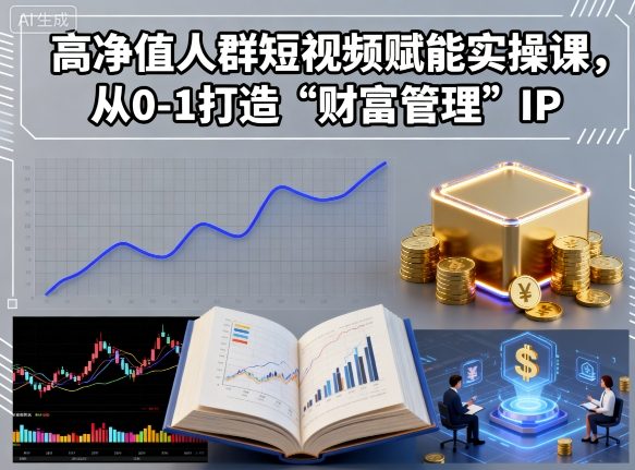 高净值人群短视频赋能实操课，从0-1打造“财富管理”IP-米创网