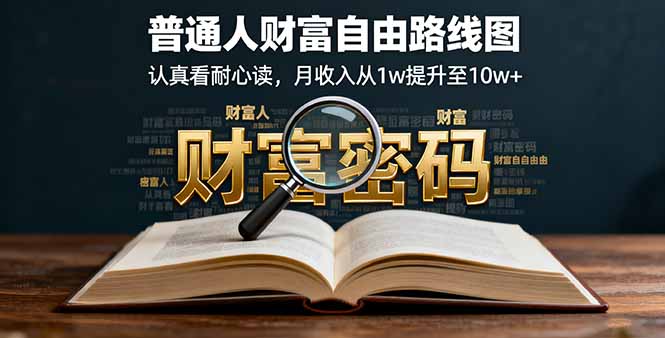 某付费文：普通人财富自由路线图，认真看耐心读，月收入从1w提升至10w+-米创网