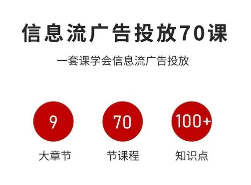 信息流广告投放实战70课，一套课学会信息流广告投放，迄今为止，最系统化教程-米创网